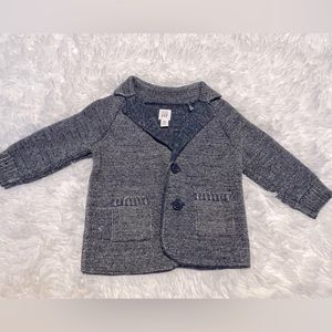 Baby Gap Sweater Blazer Button Up in Navy Blue. Size 6-12 months